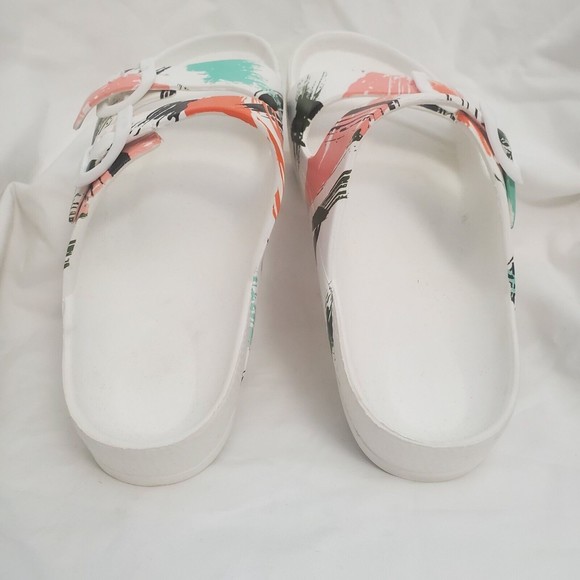 FUNKYMONKEY Women's Comfort Slides Double Buckle Adjustable EVA Flat Sandals 6 - Picture 6 of 7